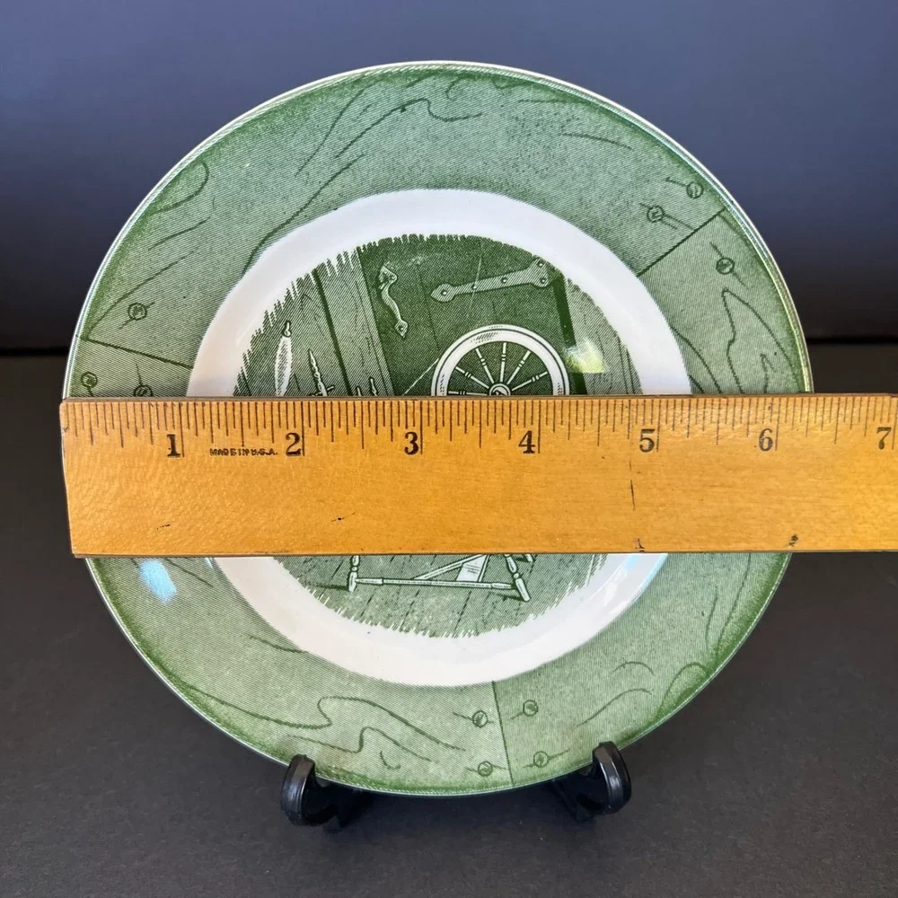 Vintage Royal China Inc Spinning Wheel Plates Set of 2 Small 1960s Ironstone